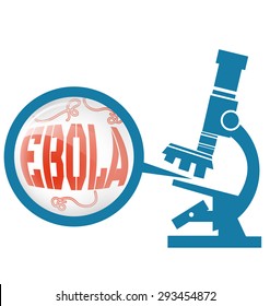 Microscope with Ebola virus vector