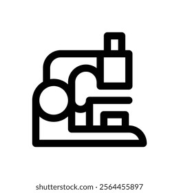 Microscope. Editable stroke vector icon.