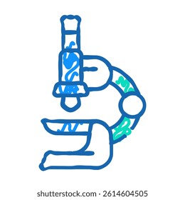 microscope equipment doodle icon sketch vector. microscope equipment sign. isolated symbol illustration