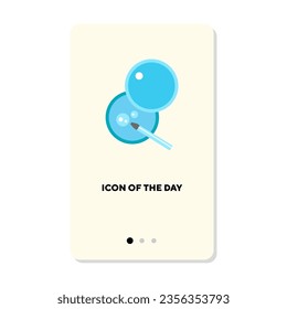 Microscope examination flat vector icon. Glass, study, bacteria isolated vector sign. Microorganism and analysis concept. Vector illustration symbol elements for web design