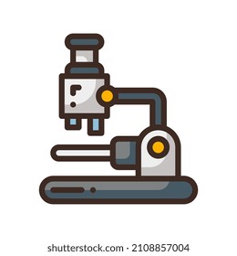 microscope filled line style icon. vector illustration for graphic design, website, app. EPS 10