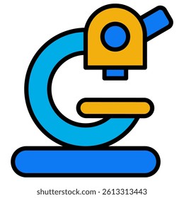Microscope Filled outline icon. Editable stroke