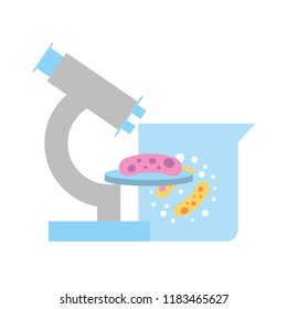 microscope flask bacteries chemistry laboratory