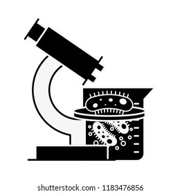 microscope flask bacteries chemistry laboratory