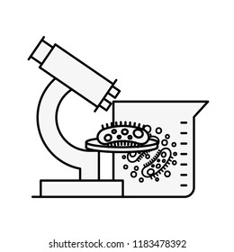 microscope flask bacteries chemistry laboratory