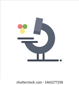 Microscope, Flat Color Icon. Vector icon banner Template. Vector Icon Template background