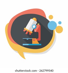 microscope flat icon with long shadow,eps10