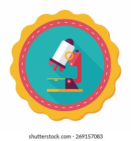microscope flat icon with long shadow,eps10
