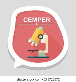 microscope flat icon with long shadow,eps10