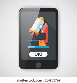 microscope flat icon with long shadow,eps10