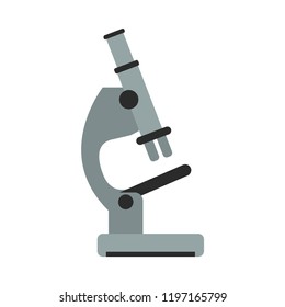 Microscope flat icon. You can be used microscope icon for several purposes like: websites, UI, UX, print templates, promotional materials, info-graphics, web and mobile phone apps.