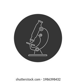 Microscope flat line icon. Vector illustration