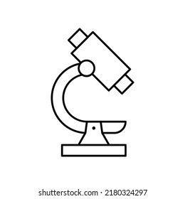 microscopio, microscopio, imagen del logotipo del icono de contorno plano. conjunto de íconos de educación, escuela y universidad. adecuado para web, diseño, logotipo, aplicación