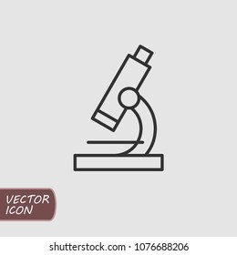 Microscope flat style icon. Stock vector illustration.