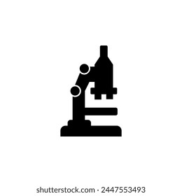 Microscope flat vector icon. Simple solid symbol isolated on white background