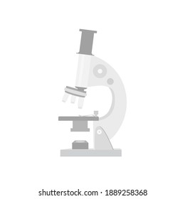 Microscope Flat Vector Isolated On White Background