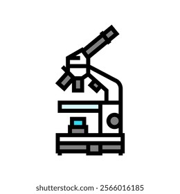 microscope genetic engineering color icon vector. microscope genetic engineering sign. isolated symbol illustration