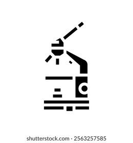 microscope genetic engineering glyph icon vector. microscope genetic engineering sign. isolated symbol illustration