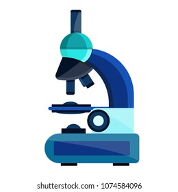 Microscope, glass. School office supplies for science, home, education.
Modern flat cartoons style vector illustration icons. Isolated on white background. 