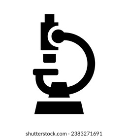 microscope glyph icon illustration vector graphic. Simple element illustration vector graphic, suitable for app, websites, and presentations isolated on white background