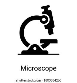 microscope glyph icon isolated on white background
