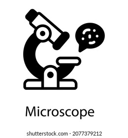 Mikroskop im Stil einer Glyphe, Laborinstrument 