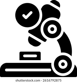 Microscope Glyph Vector Icon Design