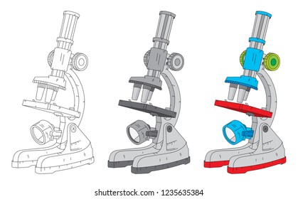 microscope hand drawn illustration