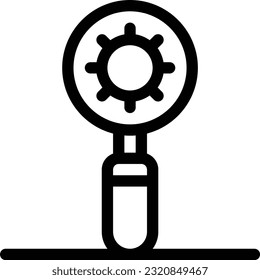 icono de búsqueda de lavado de manos en microscopio para descargar