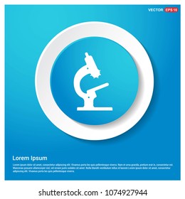 microscope icon Abstract Blue Web Sticker Button