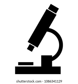Microscope icon black color