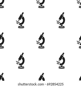 Microscope icon black. Single medicine icon from the big medical, healthcare black.