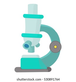 Microscope icon. Cartoon illustration of microscope vector icon for web