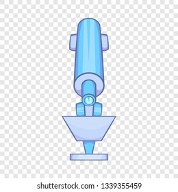 Microscope icon in cartoon style on a background for any web design 