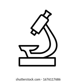 microscope icon collection, trendy style