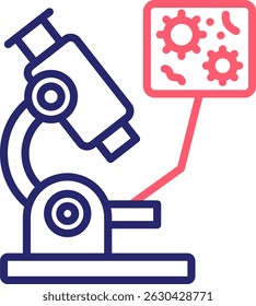 Microscope Icon Color Vector Illustration
