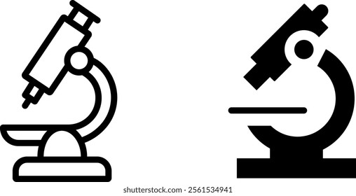 "Microscope Icon Design for Science, Research, and Medical Applications"