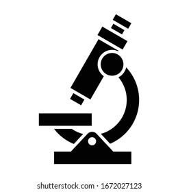 Microscope icon design solid style