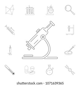 Microscope icon. Detailed set of Science and lab illustrations. Premium quality graphic design icon. One of the collection icons for websites, web design, mobile app on white background