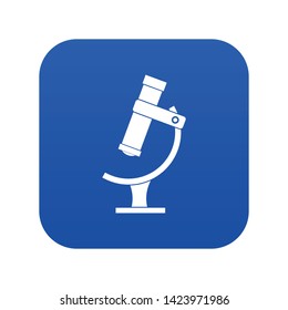 Microscope icon digital blue for any design isolated on white vector illustration