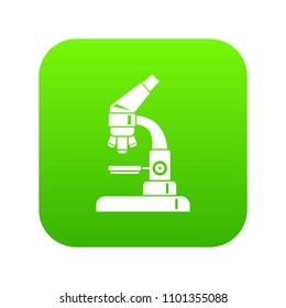 Microscope icon digital green for any design isolated on white vector illustration