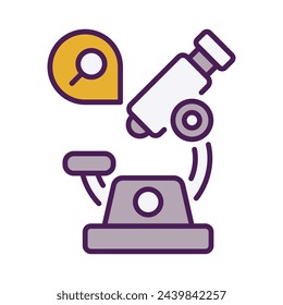 Microscope icon editable stock vector illustration