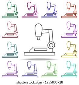 microscope icon. Elements of intelligence in multi color style icons. Simple icon for websites, web design, mobile app, info graphics