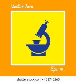 Microscope Icon. Eps-10.