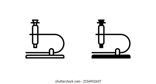 microscope icon, to examine microbes that are harmful or beneficial to humans. suitable for use in presentations, web and mobile applications