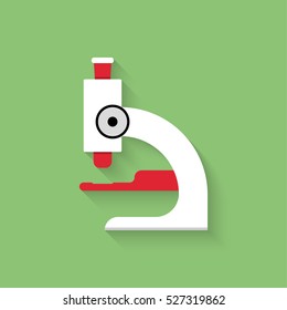 Microscope Icon flat,