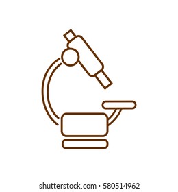  Microscope icon Flat. 