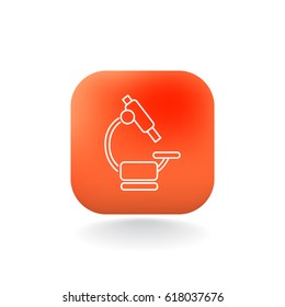  Microscope icon Flat. 