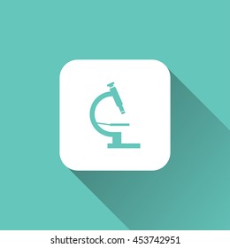 microscope icon. flat design