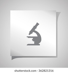 Microscope icon. Flat design style